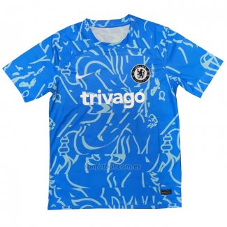 Camiseta de Entrenamiento Chelsea 2022 Azul Claro