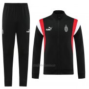 Chandal de Chaqueta del AC Milan Nino 2023-2024 Negro