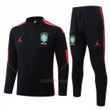 Chandal de Sudadera del Brasil 2026-2027 Negro Rojo