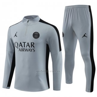 Chandal de Sudadera del Paris Saint-Germain Jordan 2023-2024 Gris