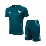 Chandal del Cruzeiro Manga Corta 2024-2025 Verde Pantalon Corto