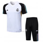 Chandal del Real Madrid Manga Corta 2023-2024 Blanco - Pantalon Corto