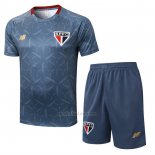 Chandal del Sao Paulo Manga Corta 2025-2026 Azul Gris - Pantalon Corto