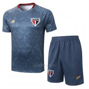 Chandal del Sao Paulo Manga Corta 2025-2026 Azul Gris - Pantalon Corto