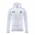 Chaqueta con Capucha del Napoli 2023-2024 Blanco