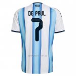 Camiseta Argentina Jugador Rodrigo De Paul Primera 2026