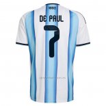 Camiseta Argentina Jugador Rodrigo De Paul Primera 2026
