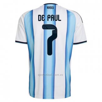 Camiseta Argentina Jugador Rodrigo De Paul Primera 2026
