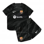 Camiseta Barcelona Portero Nino 2023-2024 Negro