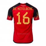 Camiseta Belgica Jugador De Ketelaere Primera 2022