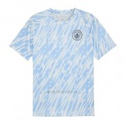 Camiseta Pre Partido del Manchester City 2025-2026 Azul
