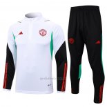 Chandal de Sudadera del Manchester United 2023-2024 Blanco