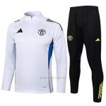 Chandal de Sudadera del Manchester United Nino 2025-2026 Blanco