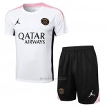 Chandal del Paris Saint-Germain Jordan Manga Corta 2024-2025 Blanco - Pantalon Corto