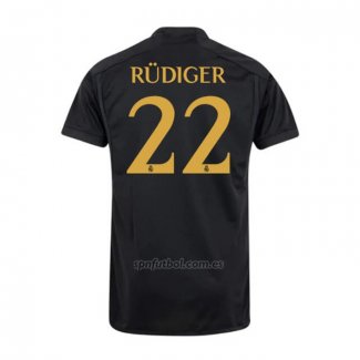 Camiseta Real Madrid Jugador Rudiger Tercera 2023-2024