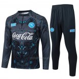 Chandal de Sudadera del Napoli Nino 2025-2026 Negro