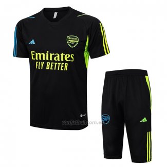 Chandal del Arsenal Manga Corta 2023-2024 Negro - Pantalon Corto