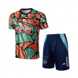 Chandal del Arsenal Manga Corta 2024-2025 Rojo Verde - Pantalon Corto
