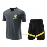 Chandal del Borussia Dortmund Manga Corta 2022-2023 Gris - Pantalon Corto