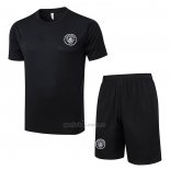 Chandal del Manchester City Manga Corta 2025-2026 Negro - Pantalon Corto