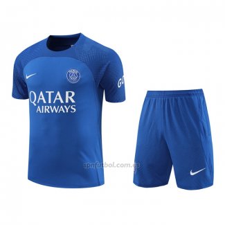 Chandal del Paris Saint-Germain Manga Corta 2022-2023 Azul Oscuro - Pantalon Corto