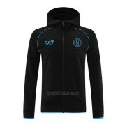 Chaqueta con Capucha del Napoli 2023-2024 Negro