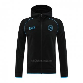 Chaqueta con Capucha del Napoli 2023-2024 Negro