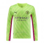 Camiseta Manchester City Portero Manga Larga 2023-2024 Verde