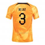 Camiseta Paises Bajos Jugador De Ligt Primera 2022