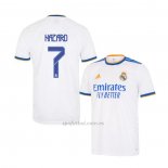 Camiseta Real Madrid Jugador Hazard Primera 2021-2022