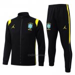 Chandal de Chaqueta del Brasil Nino 2026-2027 Negro Amarillo