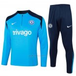 Chandal de Sudadera del Chelsea 2024-2025 Azul