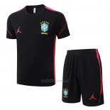 Chandal del Brasil Manga Corta 2026-2027 Negro - Pantalon Corto