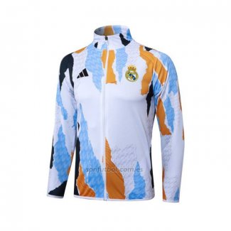 Chaqueta del Real Madrid 2024-2025 Blanco y Amarillo