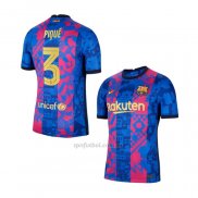 Camiseta Barcelona Jugador Pique Tercera 2021-2022