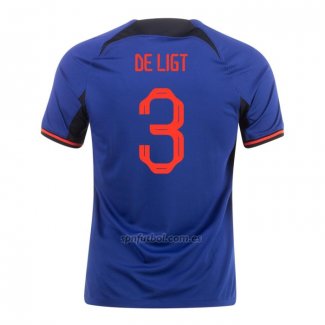 Camiseta Paises Bajos Jugador De Ligt Segunda 2022