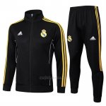 Chandal de Chaqueta del Real Madrid Nino 2025-2026 Negro Amarillo