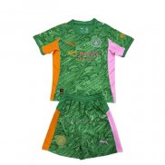 Camiseta Manchester City Portero Nino 2025-2026 Verde