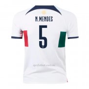 Camiseta Portugal Jugador N.Mendes Segunda 2022