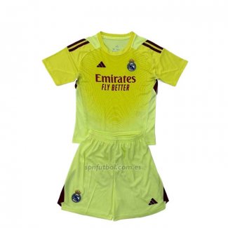 Camiseta Real Madrid Portero Nino 2025-2026 Amarillo