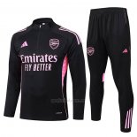 Chandal de Sudadera del Arsenal 2025-2026 Negro Rosa