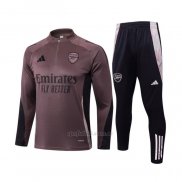 Chandal de Sudadera del Arsenal Nino 2024-2025 Gris Purpura