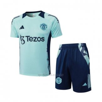 Chandal del Manchester United Manga Corta 2024-2025 Verde - Pantalon Corto