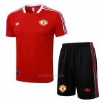 Chandal del Manchester United Manga Corta 2025-2026 Rojo - Pantalon Corto