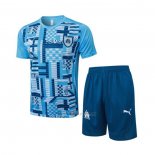 Chandal del Olympique Marsella Manga Corta 2024-2025 Azul - Pantalon Corto