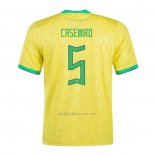 Camiseta Brasil Jugador Casemiro Primera 2022