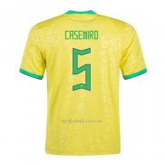 Camiseta Brasil Jugador Casemiro Primera 2022