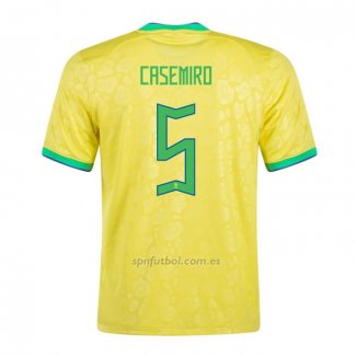 Camiseta Brasil Jugador Casemiro Primera 2022