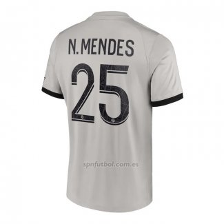 Camiseta Paris Saint-Germain Jugador N.Mendes Segunda 2022-2023