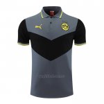 Camiseta Polo del Borussia Dortmund 2022-2023 Gris y Negro